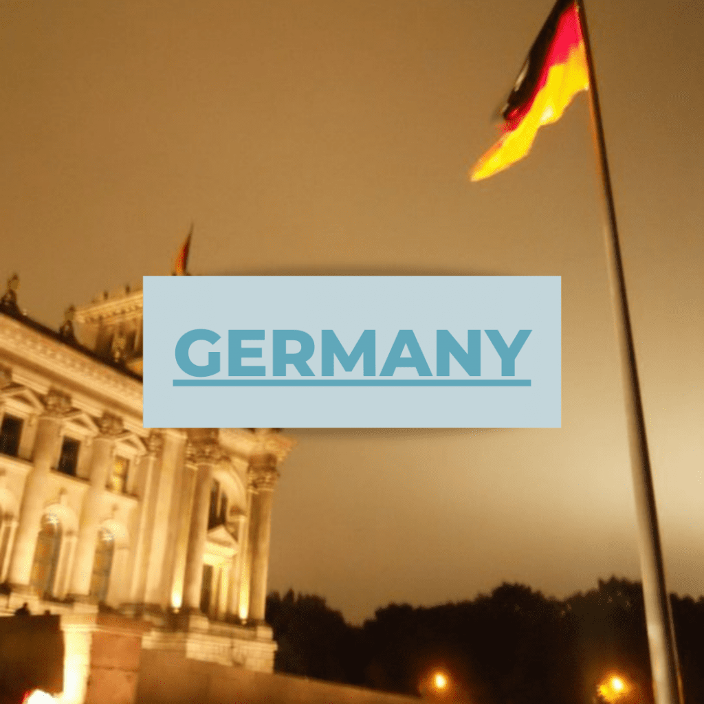 Image of Parlament building in Germany (my favorite country in Europe) with flag out front.